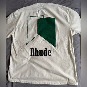 RHUDE Track Logo Heavy Tee Shirt Green
